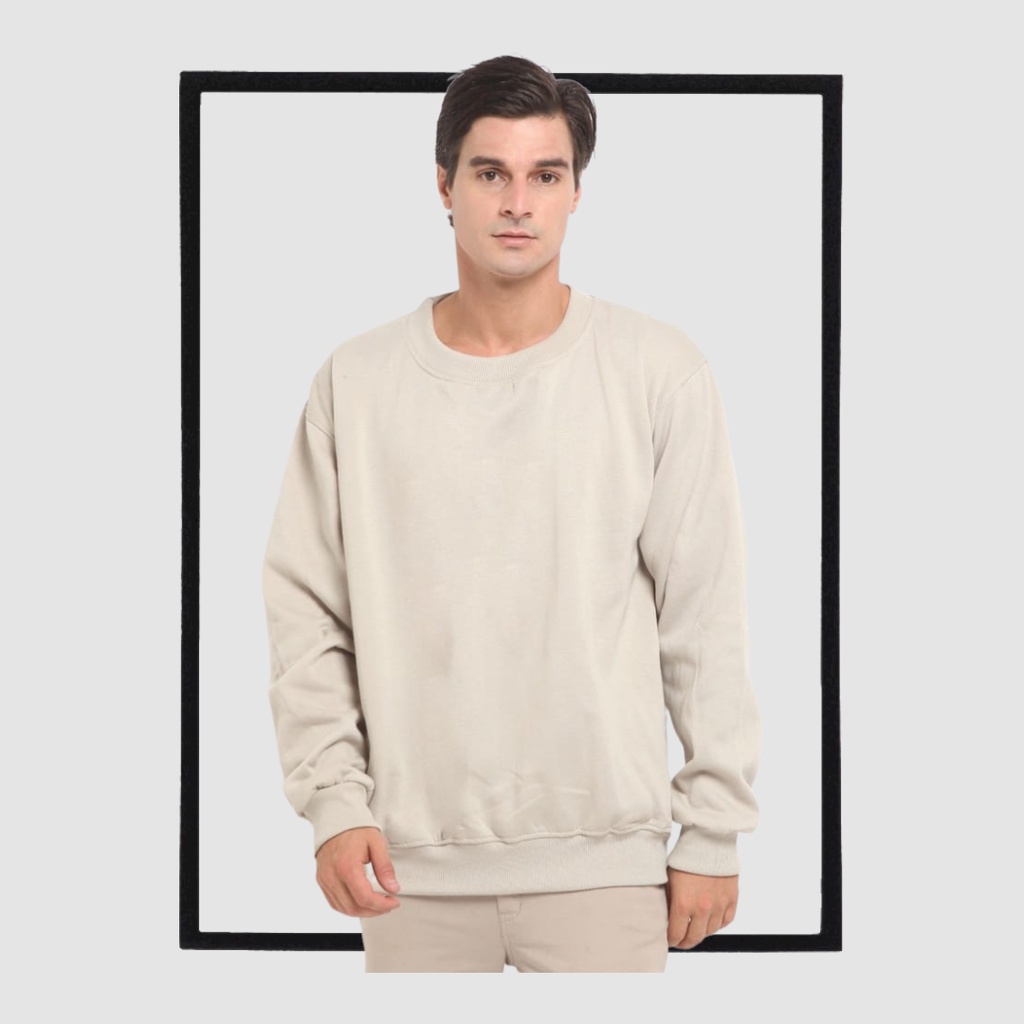 SWEATER_ID Basic Sweater Crewneck Beige Polos Unisex