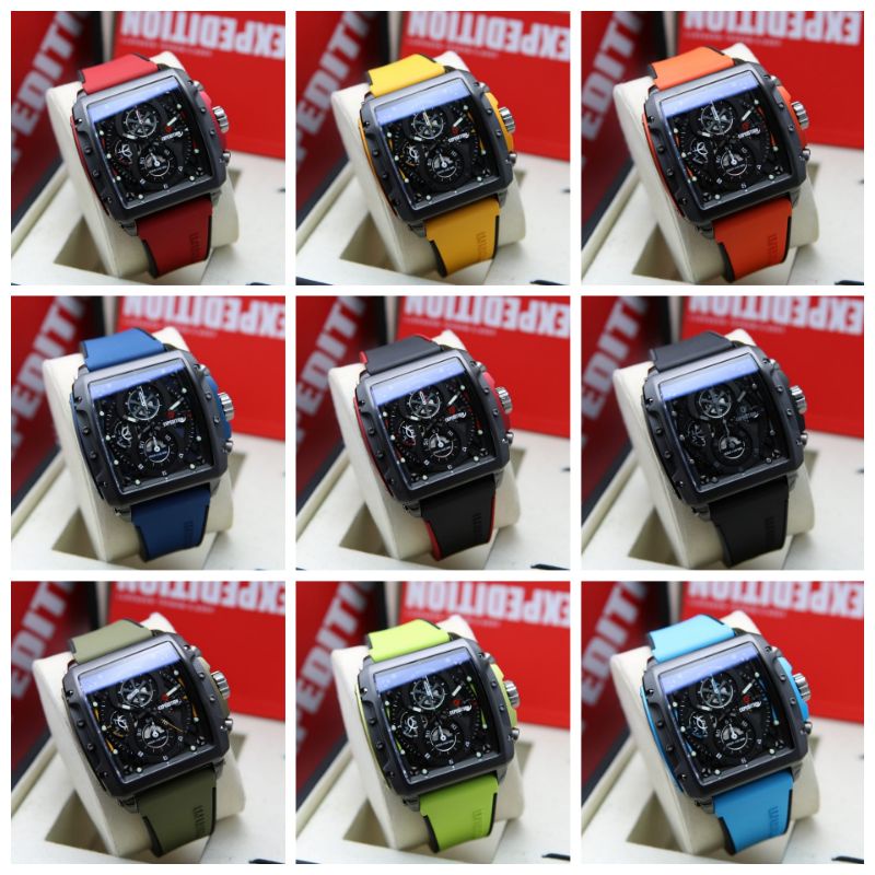 JAM TANGAN PRIA EXPEDITION E 6811 RUBBER ORIGINAL GARANSI RESMI/JAM COWOK EXPEDITION E6811 ORIGINAL