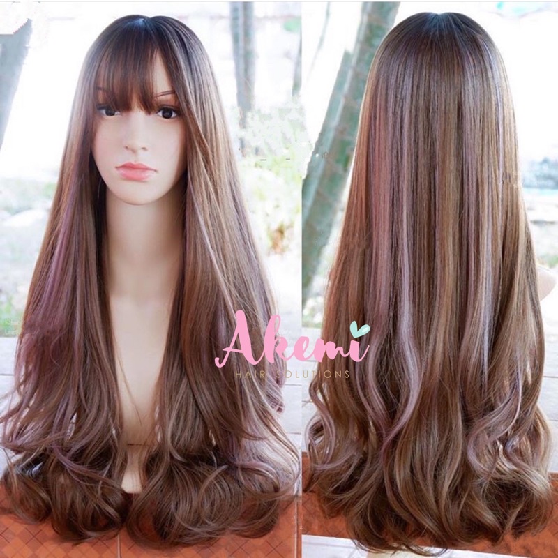 Jual Wig Poni Tipis Lurus Blow Cm Merek Akemi Wig Pony Panjang Shopee Indonesia