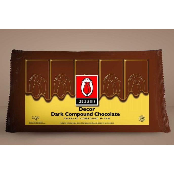 

tulip dark chocolate compound decor 1kg khusus gojek dan grab TERLARIS TERPERCAYA ORIGINAL