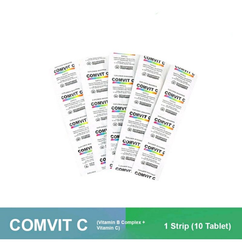 COMVIT C.Vit B-Complex,Vit C Perstrip isi 10tablet.