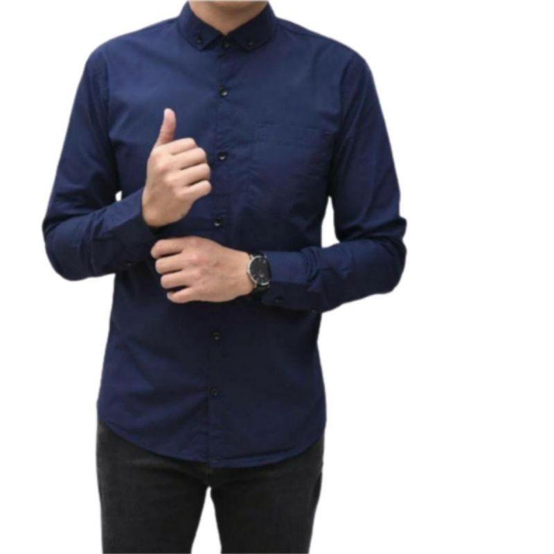 Kemeja polos pria lengan pendek dan panjang size m l.xl