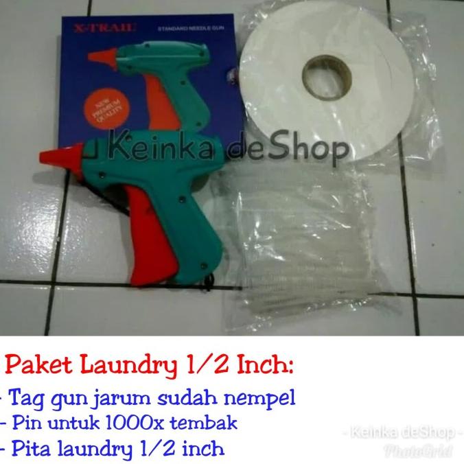 

[BISA COD] Paket Alat tembak tag gun isinya Pita label penanda cucian laundry 1/2