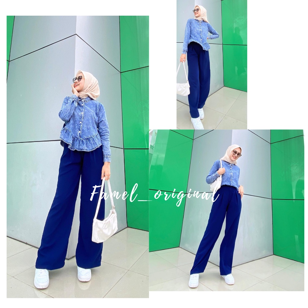 Wide Leg Pants | Celana Kulot | Kulot Cewek | Celana Kulot Wanita | Kulot Highwaist | Highwaist Pant