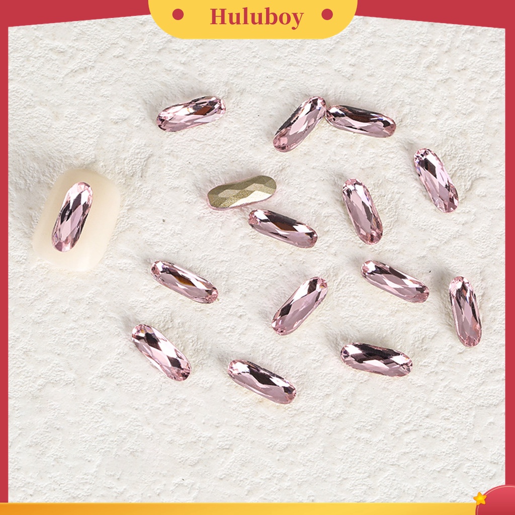 Huluboy Huluboy♡ 10pcs Kristal Imitasi Warna Pink Untuk Dekorasi Nail Art