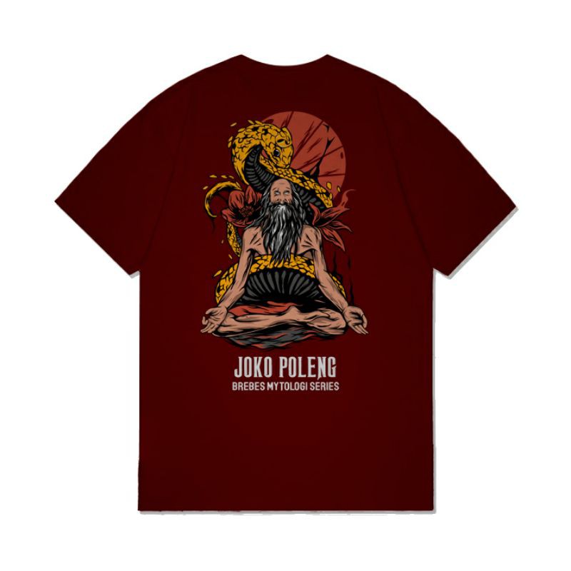 CANGKEMU CLOTH | Kaos Brebes JOKO POLENG MYTHOLOGI Maroon