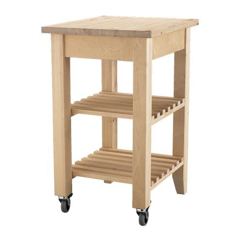 IKEA BEKVAM Troli dapur, kayu birch, 58x50 cm