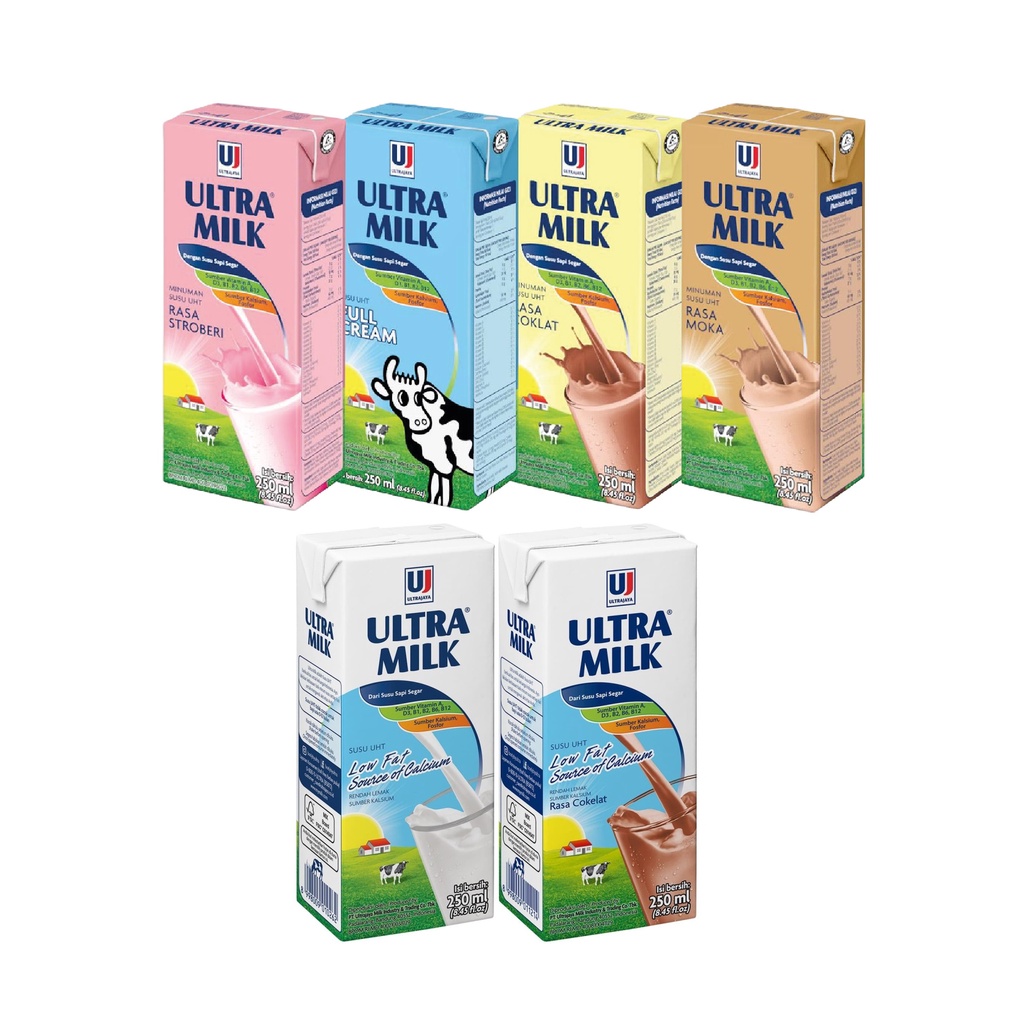 Jual Susu Ultra Milk Uht 250ml All Varian Grabgojek Indonesiashopee Indonesia 2845