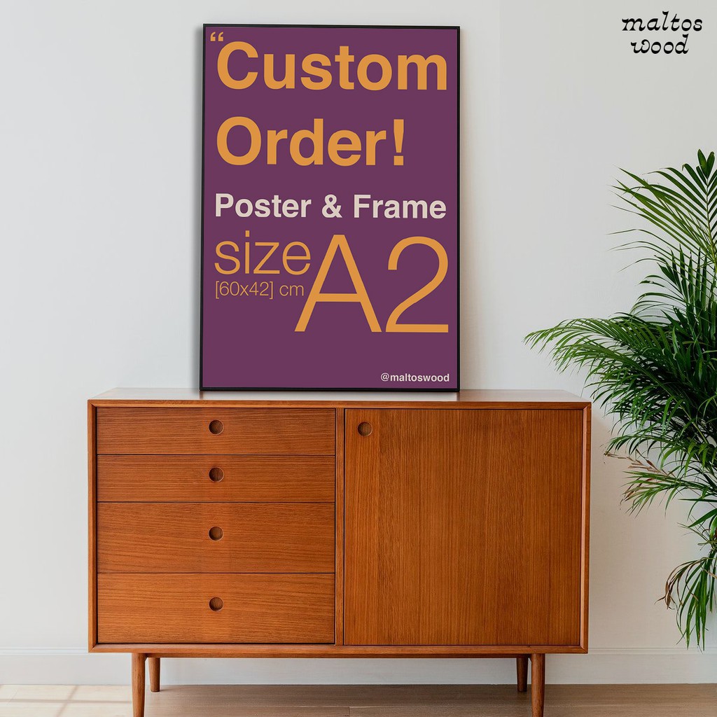 Jual Poster Frame Custom Size A2 (60x42) cm Shopee Indonesia