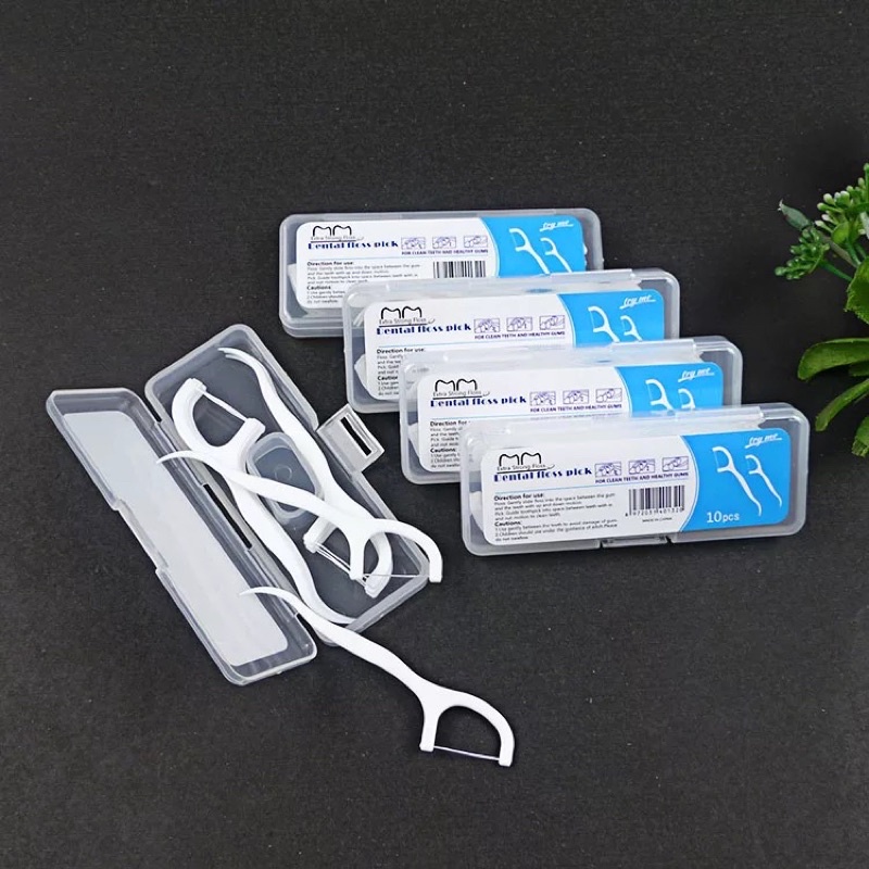 10 Pcs Box Dental Floss Tusuk Gigi Benang Alat Pembersih Toothpick Kit