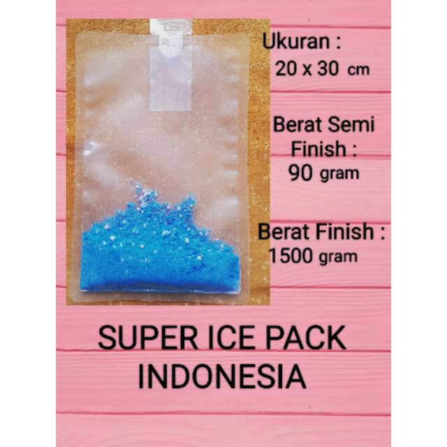 blue ice pack gel besar 1kg sampai 1,5kg 20x30cm murah pendingin es krim