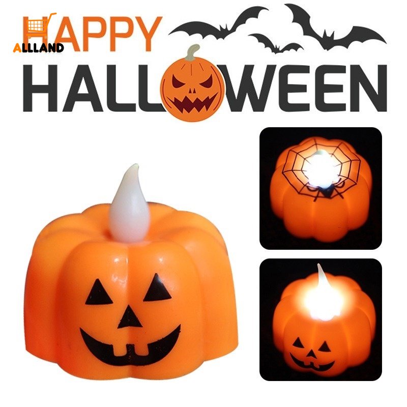 Lampu LED Bentuk Labu Halloween Bahan Plastik Untuk Dekorasi Pesta