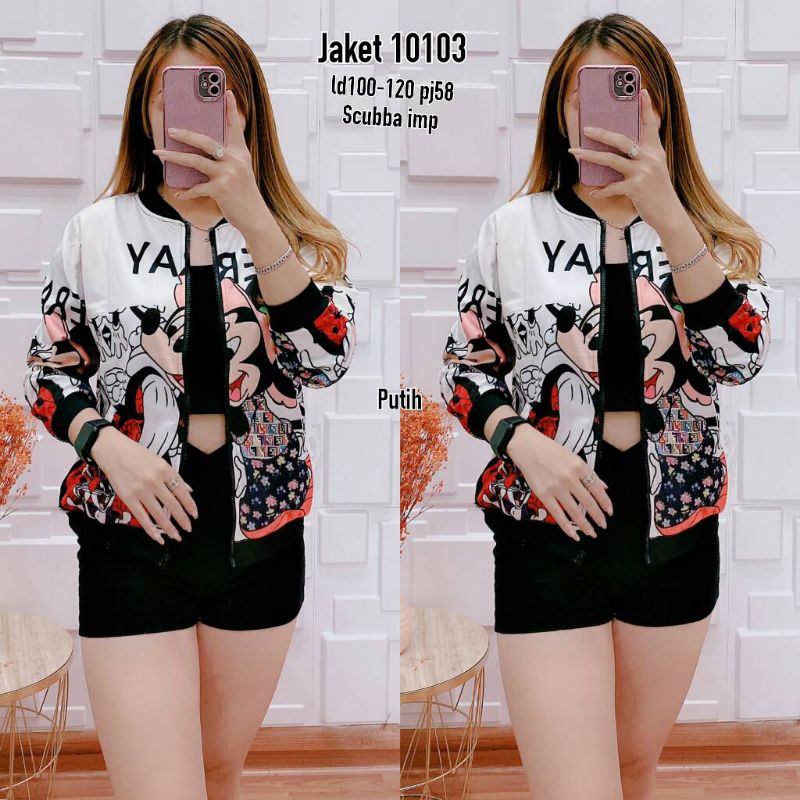 678-0# JAKET BOMBER SCUBA IMPORT MICKEY MIX CEK MASING2 KODE