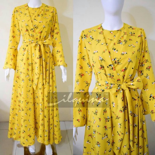 Gamis Hagia- hagia maxi dress mustard