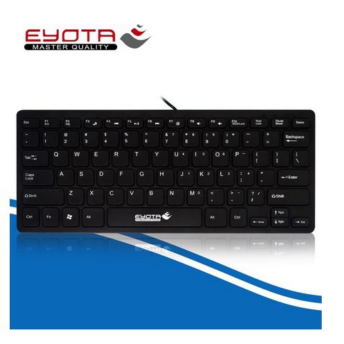 ITSTORE Keyboard Mini kabel USB Eyota S5500 - Keyboard Eyota mini slim With tombol Fn