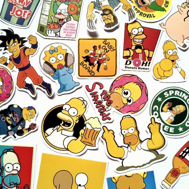 

20pcs SIMPSON Sticker Tumblr Aesthetic Laptop Sticker HP