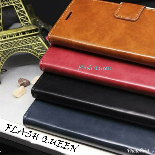 FLIP COVER LEATHER KULIT FOR IPHONE X / WALLET CASE KULIT