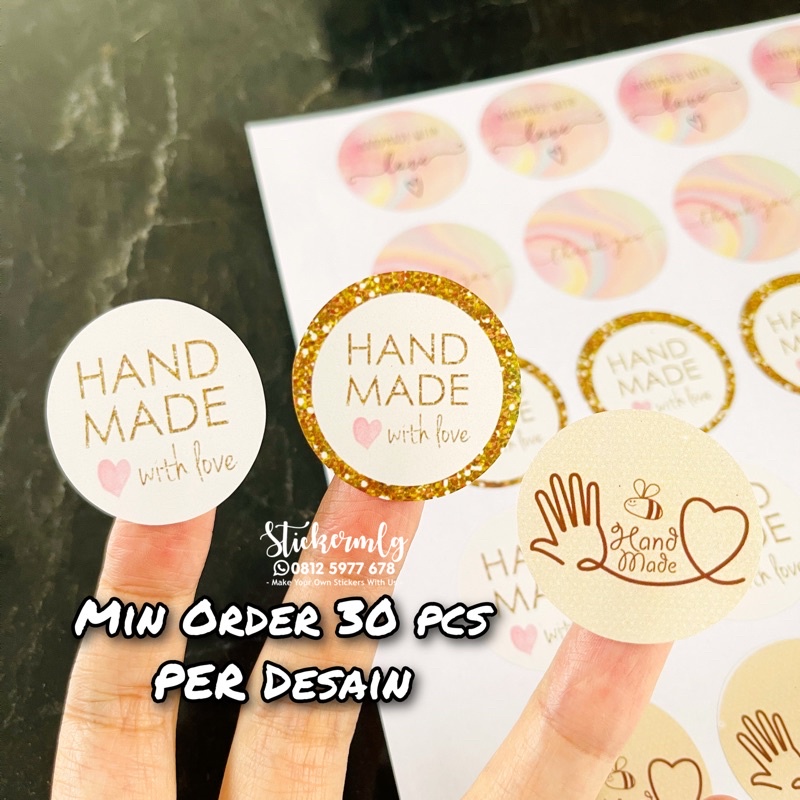 

STICKER UCAPAN HANDMADE WITH LOVE THANK YOU 010