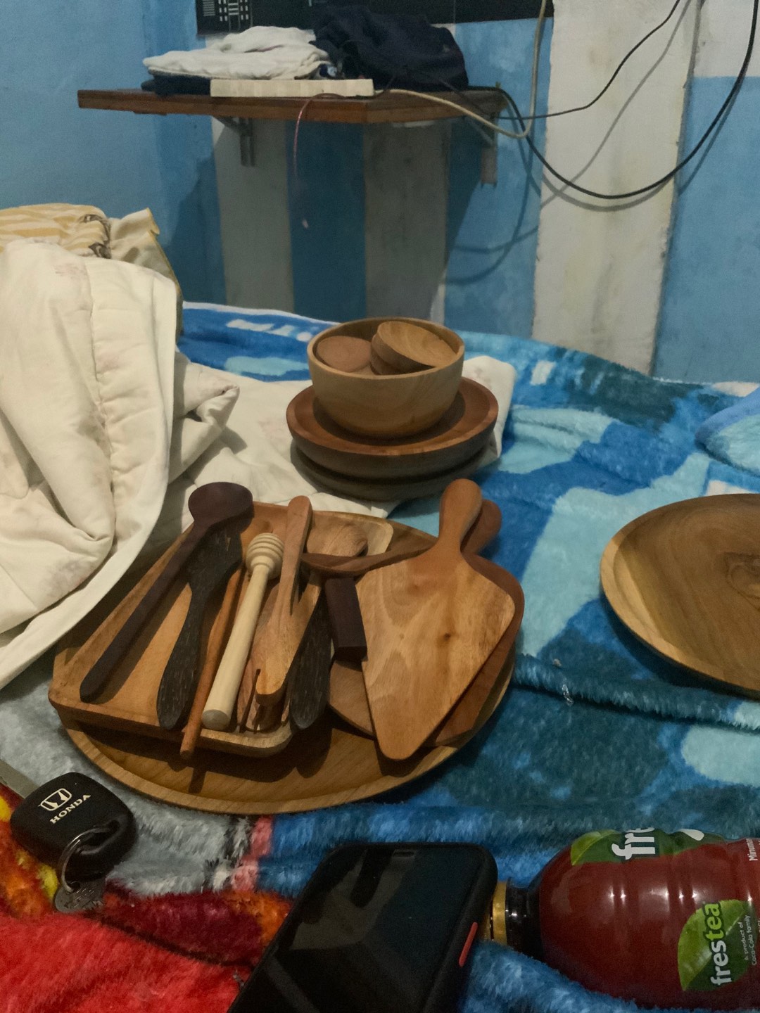 Sendok Garpu Kayu Set 17cm Aren