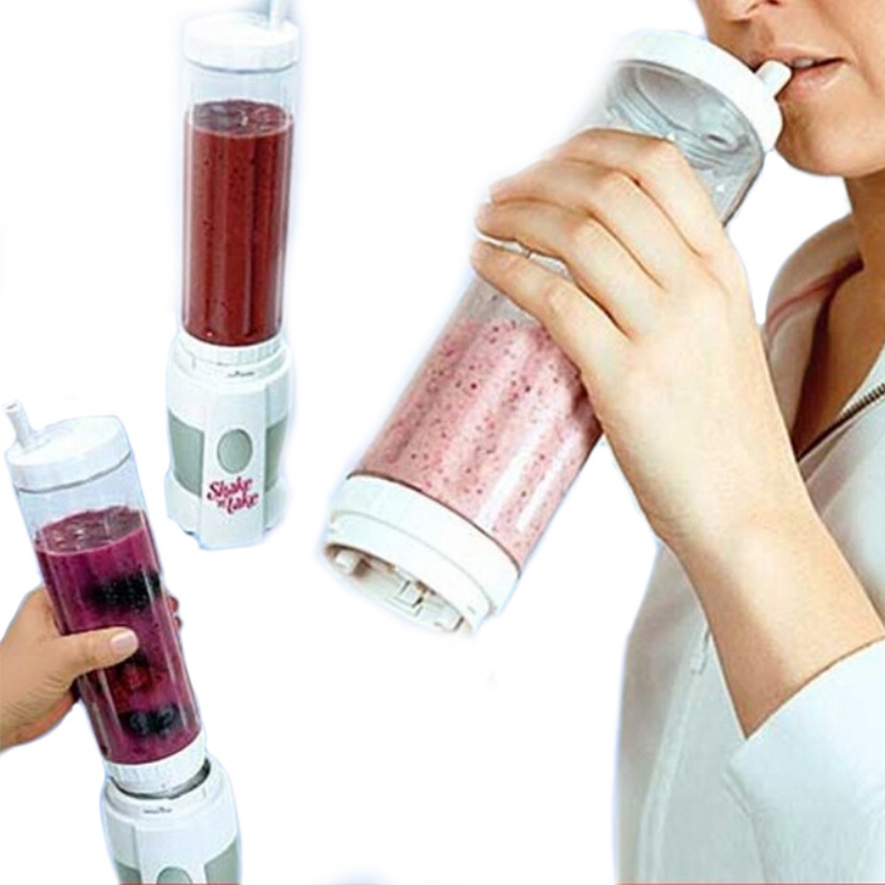 Blender Buah Portable Juicer Mini 400ml Shake n Take White