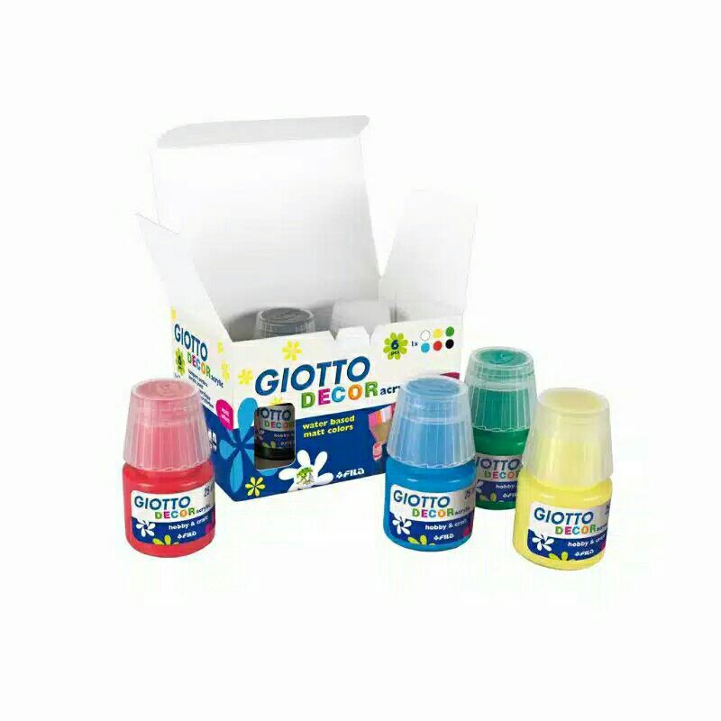 

Cat Akrilik Giotto Decor Acrylic Set 6 Warna Per Botol 25 Ml