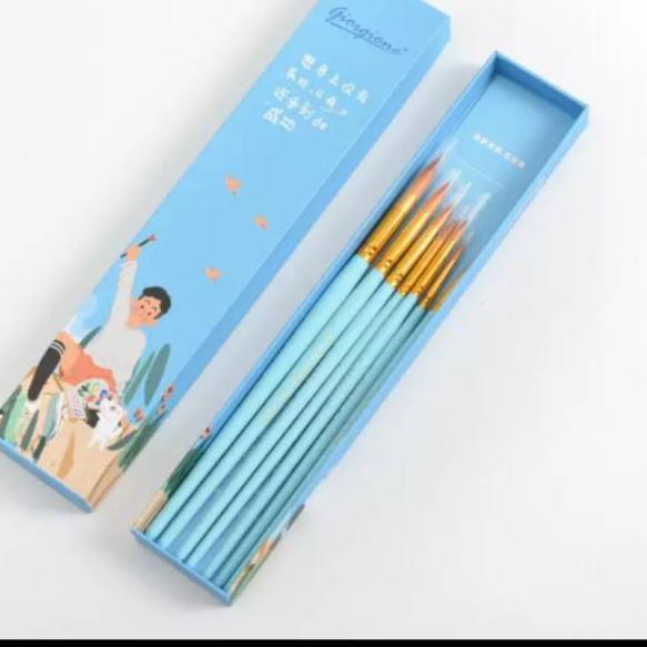 

H1ĐI Giorgione brush set round 7pcs in cardbox ♠Baru
