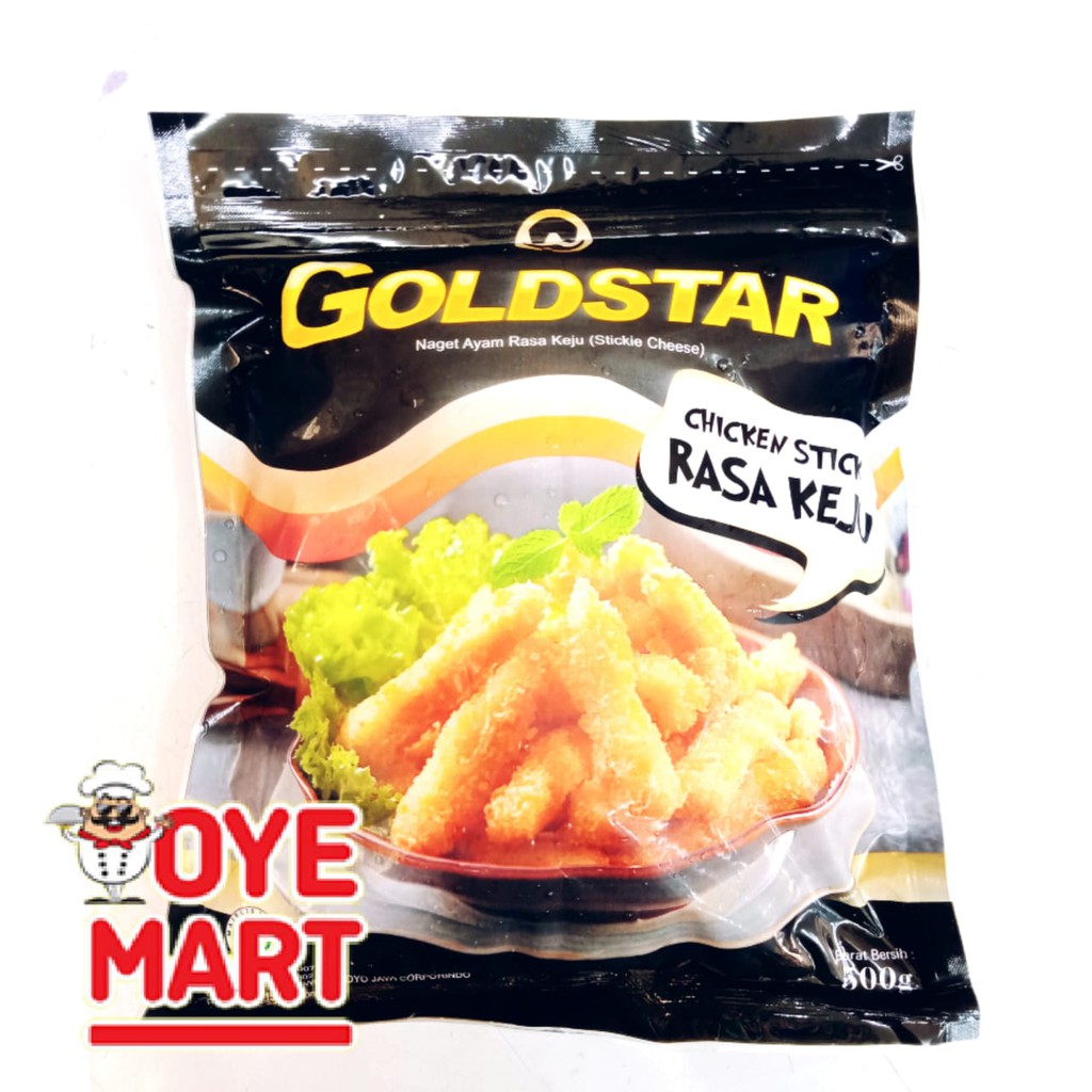 GOLDSTAR CHICKEN STICK RASA KEJU 500GR / NAGET STIK AYAM