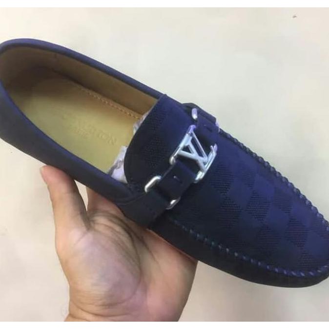 Produk Unggul ORI LEATHER SEPATU LV LOAFERS DAMIER MIRROR QUALITY HARGA GILA
