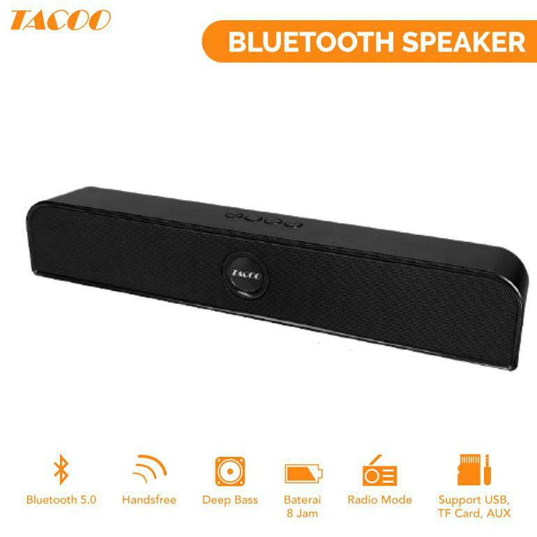 ✨ BISA COD✨ TACOO Bluetooth Wireless Speaker / Mini Soundbar HY-68 Deep Bass Hi-Fi Sound 1800mAh
