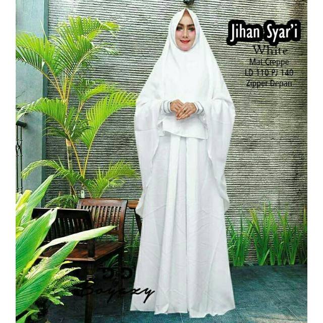 Jihan gamis busana muslimah longdress set jilbab busui ori murah berlabel