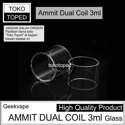 Geekvape AMMIT DUAL COIL RTA 3ml Replacement Glass | kaca pengganti