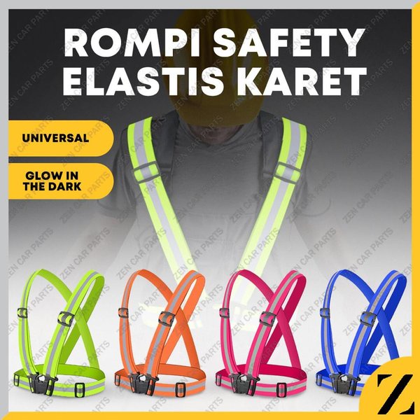 Sabuk Rompi Pengaman Sepeda Safety Vest Scotligh Elastic Reflective V