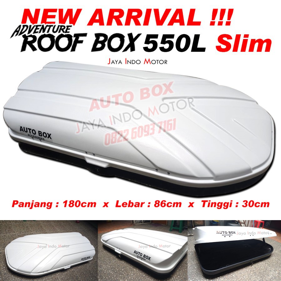 Roof Rack Mobil | Roof Box Bagasi Atas Mobil 550L Slim Universal Box only