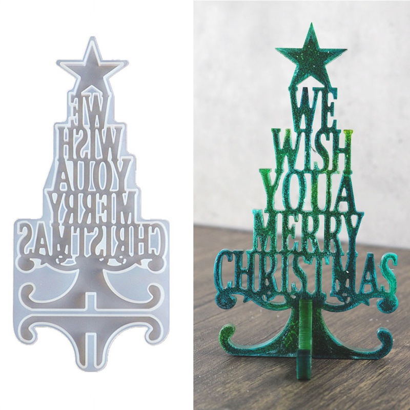 SIY  Christmas Tree Ornaments Epoxy Resin Mold Merry Christmas Home Decor Art Mould