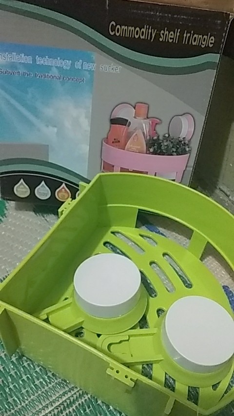 Kasimurah K090 Rak Gantung Sudut Dinding Tempel Dapur Toilet Tempat Sabun Organizer Serbaguna Murah