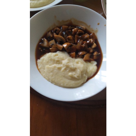 

bubur kentang jamur kancing