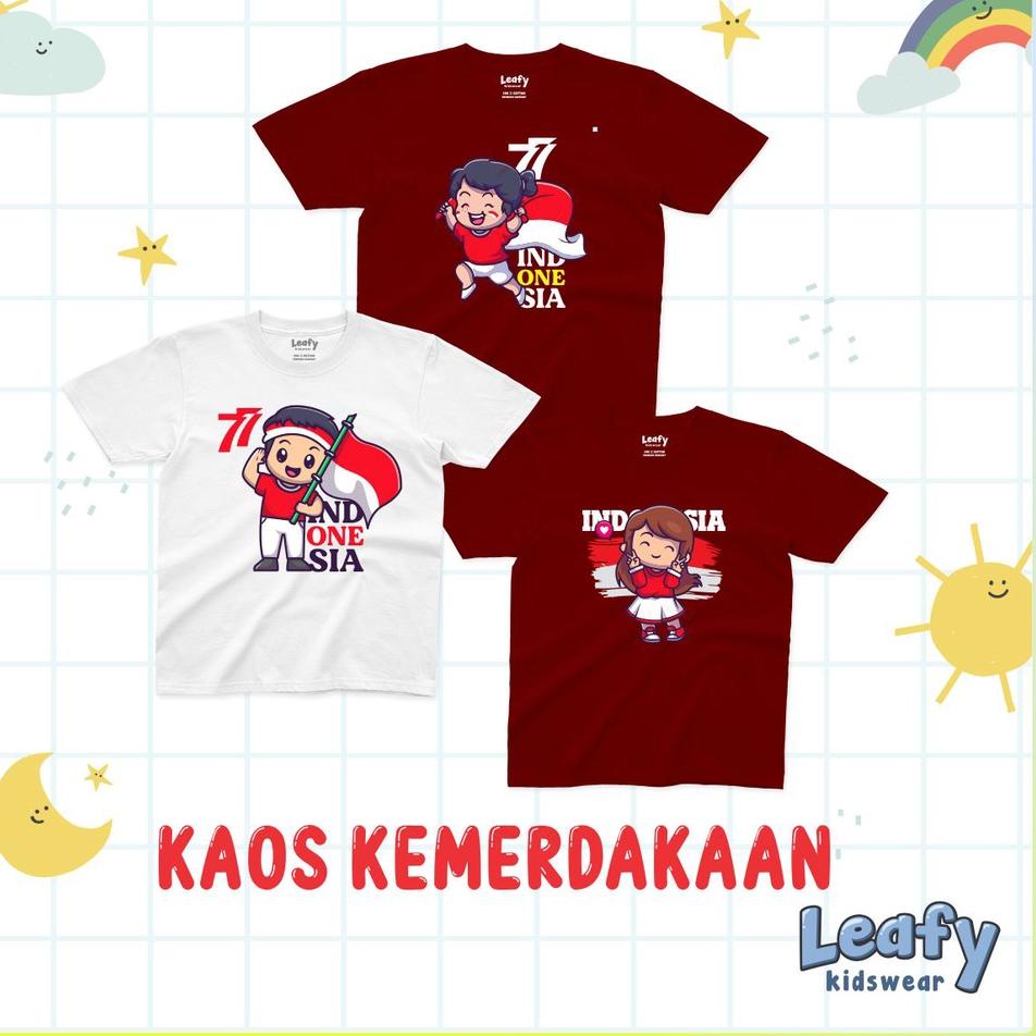 Model Baru.. KAOS KEMERDEKAAN KAOS ANAK KAOS INDONESIA - Leafy Kidswear