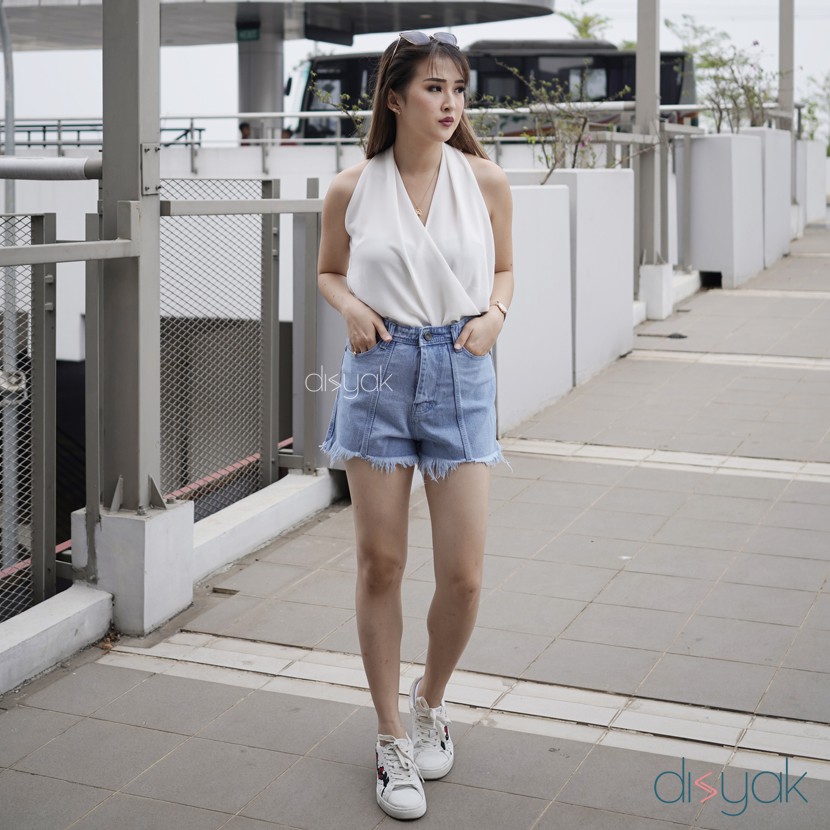 DISYAK - Hotpants Jeans Belah Tengah Bio Bleach 1006-2006