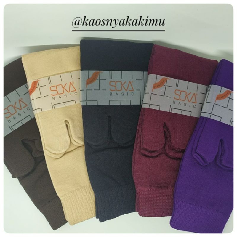 Kaos Kaki Jempol Polos Warna Wanita Dewasa by Soka Basic | Kaos Kaki Hijab Muslimah