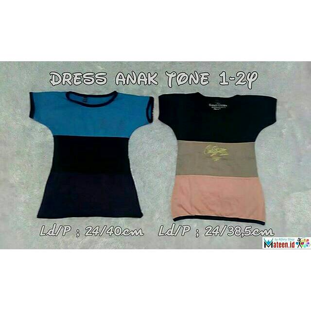Dress Anak Tone 1-2y, Motif Garis-Garis | Baju Anak
