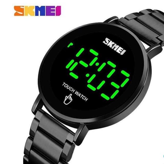 JAM TANGAN RANTAI COWOK SKMEI 1550 STAINLESS STEEL/JAM TANGAN ORIGINAL SKMEI DIGITAL/ JAM SKMEI 1550 Jam Tangan  PRIA Digital Touch Button WK-SBY