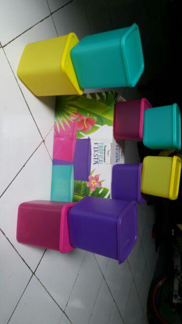 Terbaru !!! Set Freshness Collection Atau Pop Fiesta Tupperware 8 Pcs Toples