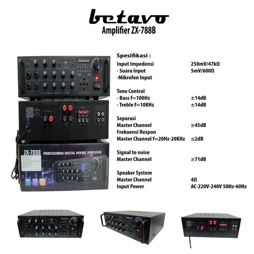 DISTRIBUTOR AMPLIFIER BETAVO ZX 788 BLUETOOTH