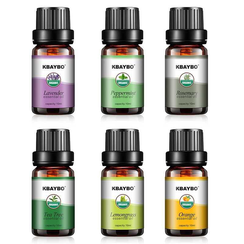 Kbaybo Pure Essential Fragrance Oils Aromatherapy Diffusers 10ml 6PCS [Multi Warna]