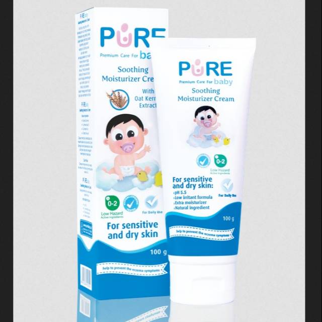 Pure baby soothing moisturizer cream 100gr / lotion bayi / pelembab kulit bayi