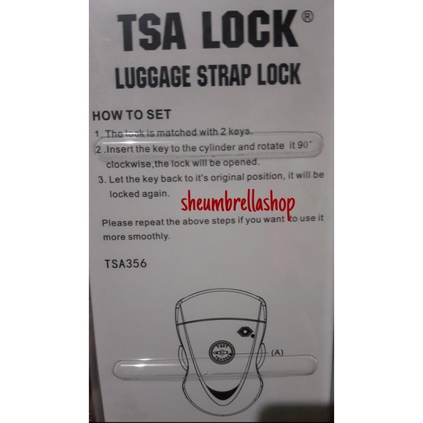 strap koper TSA PASSPORT / TALI SABUK PENGIKAT KOPER DENGAN KUNCI