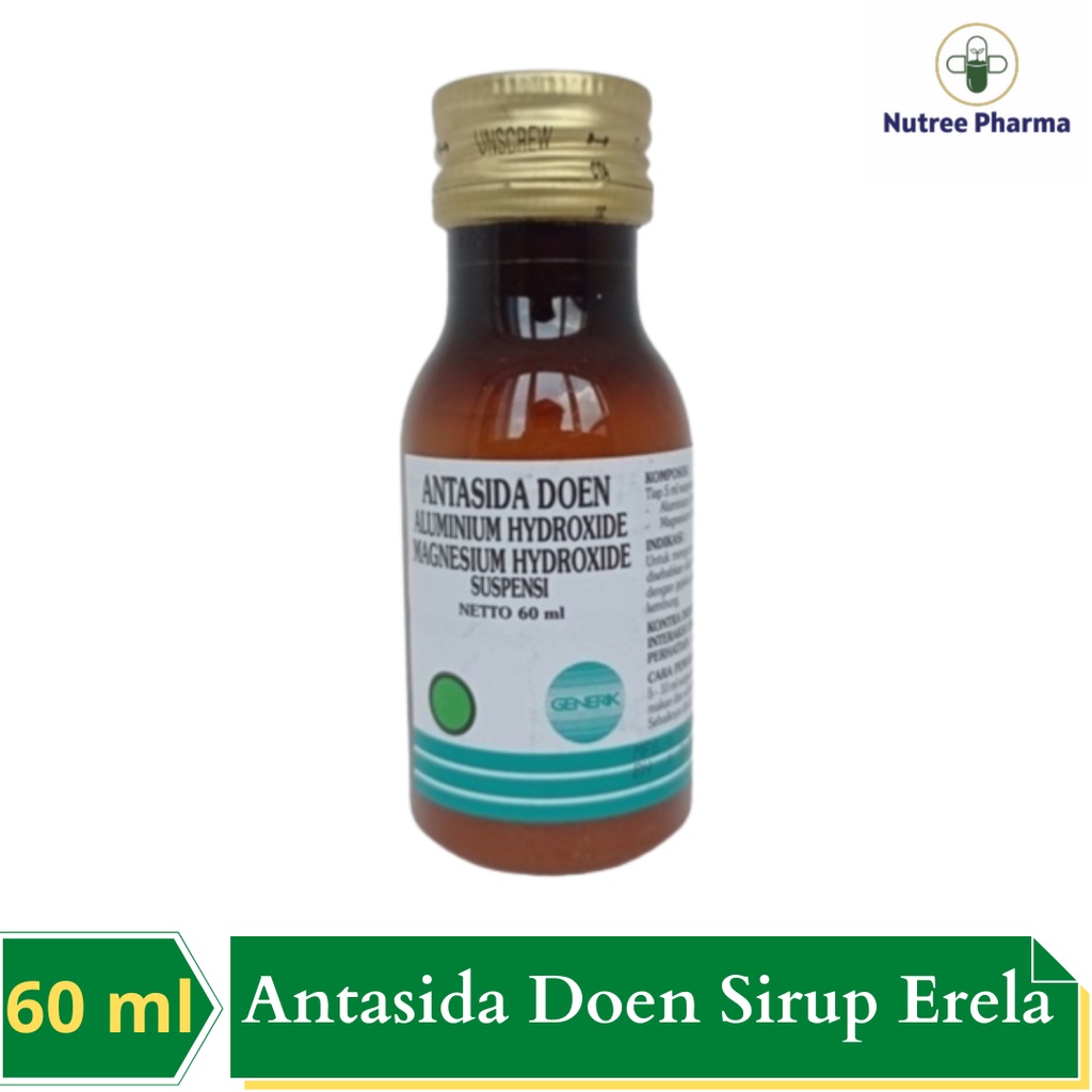 Antasida Doen Sirup 60 ml Erela | Obat Maag | Tukak Lambung | Asam Lambung