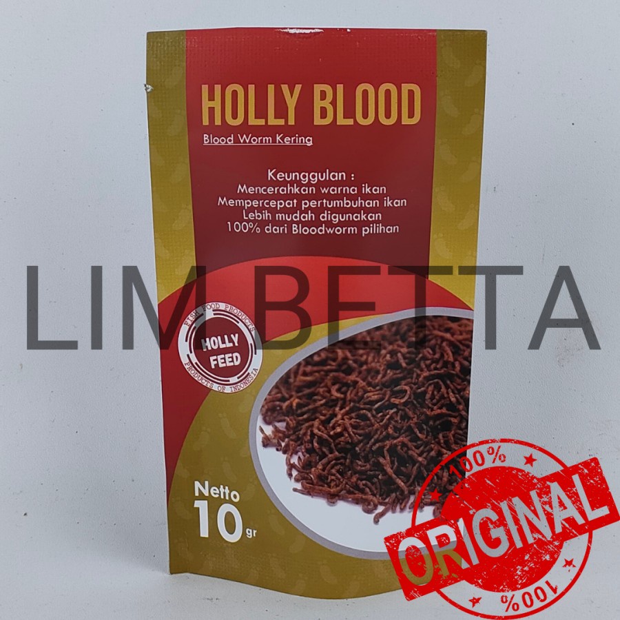 HOLLY BLOOD 10 GRAM / BLOODWORM KERING / CACING BEKU / BLOODWORM