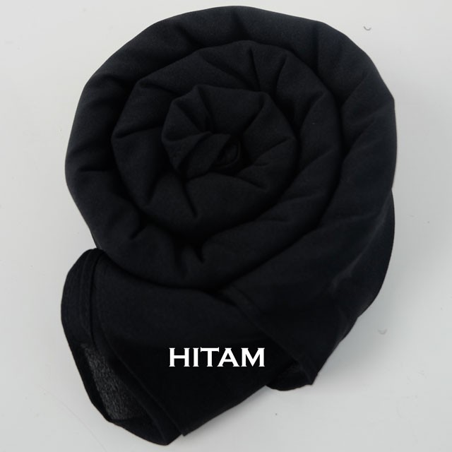 Jilbab Pashmina Sabyan - Kerudung Pasmina Diamond Italiano Pinggir NECI-SABYAN,hitam