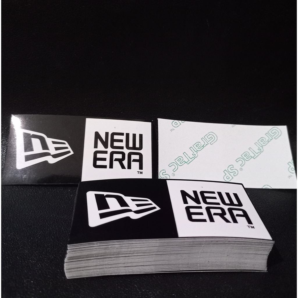 STIKER GRAFTAC - Logo New Era - STIKER AESTHETIC LAPTOP, AKSESORIS HP, ANTI AIR, MOTIF,HELM.